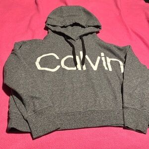 CK semi cropped hoodie